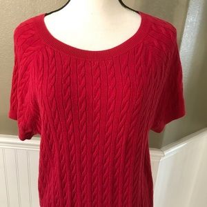 Talbots Red Sweater Top